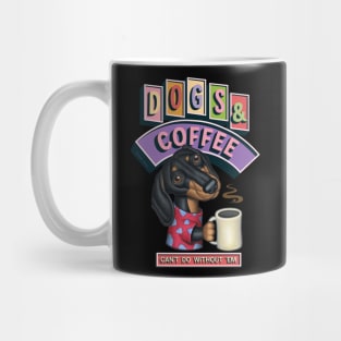 Cute funny doxie coffee drink Dachshund Coffee morning time Mug